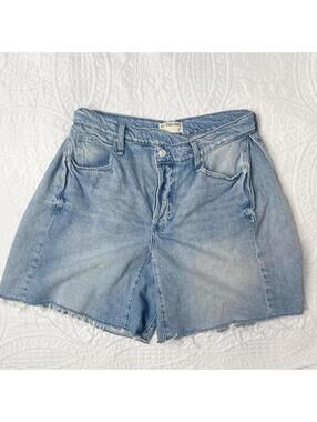 Free People Boomerang denim long shorts